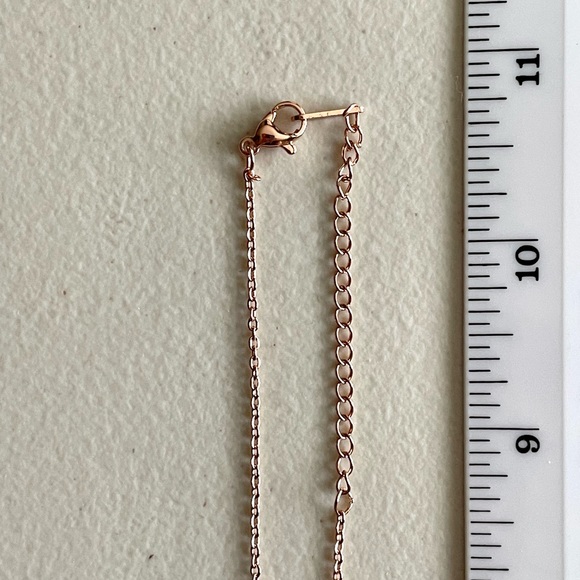 Dainty Rose Gold Color Sunflower Necklace - Picture 4 of 4